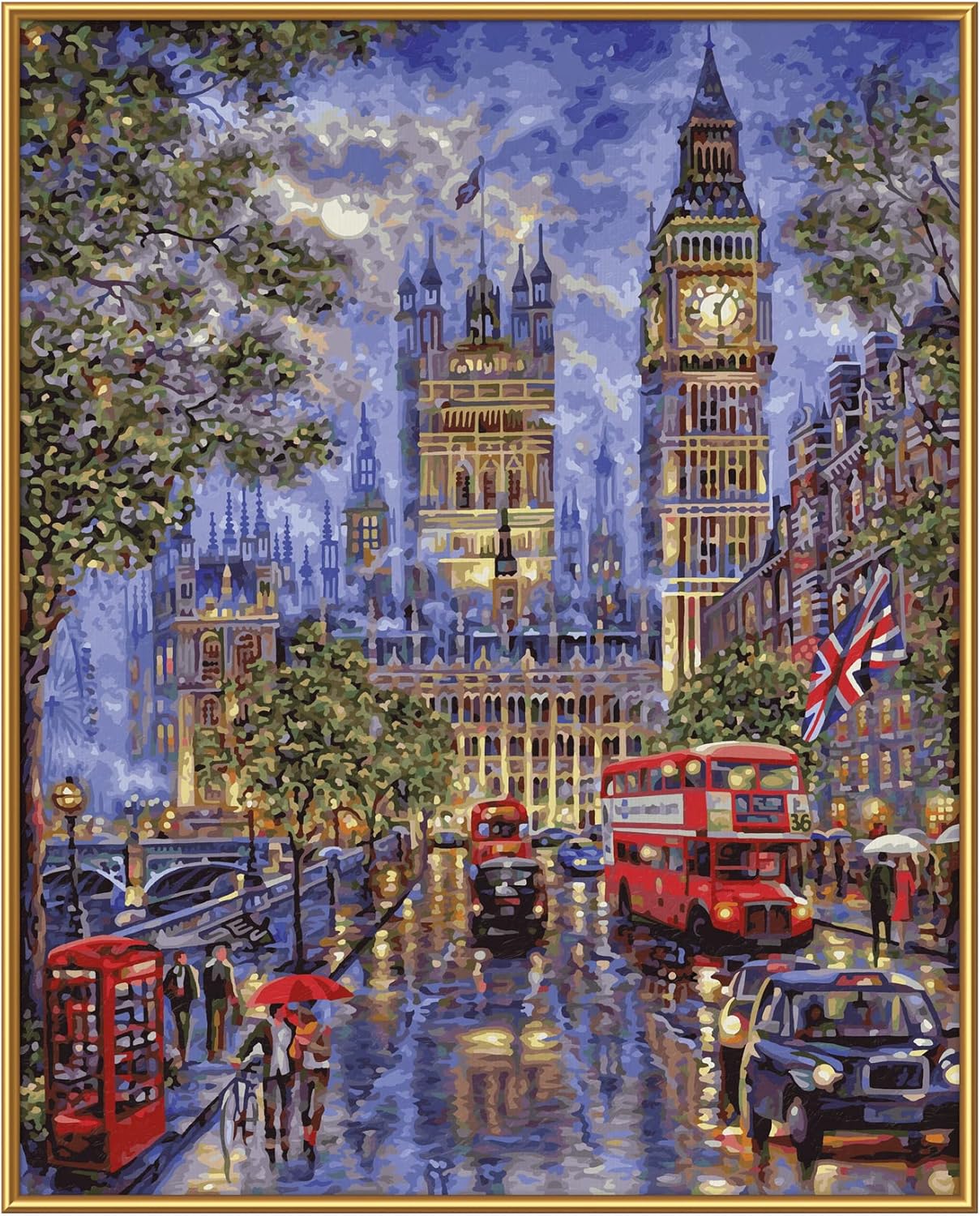 Malen nach Zahlen - Vollmond über London