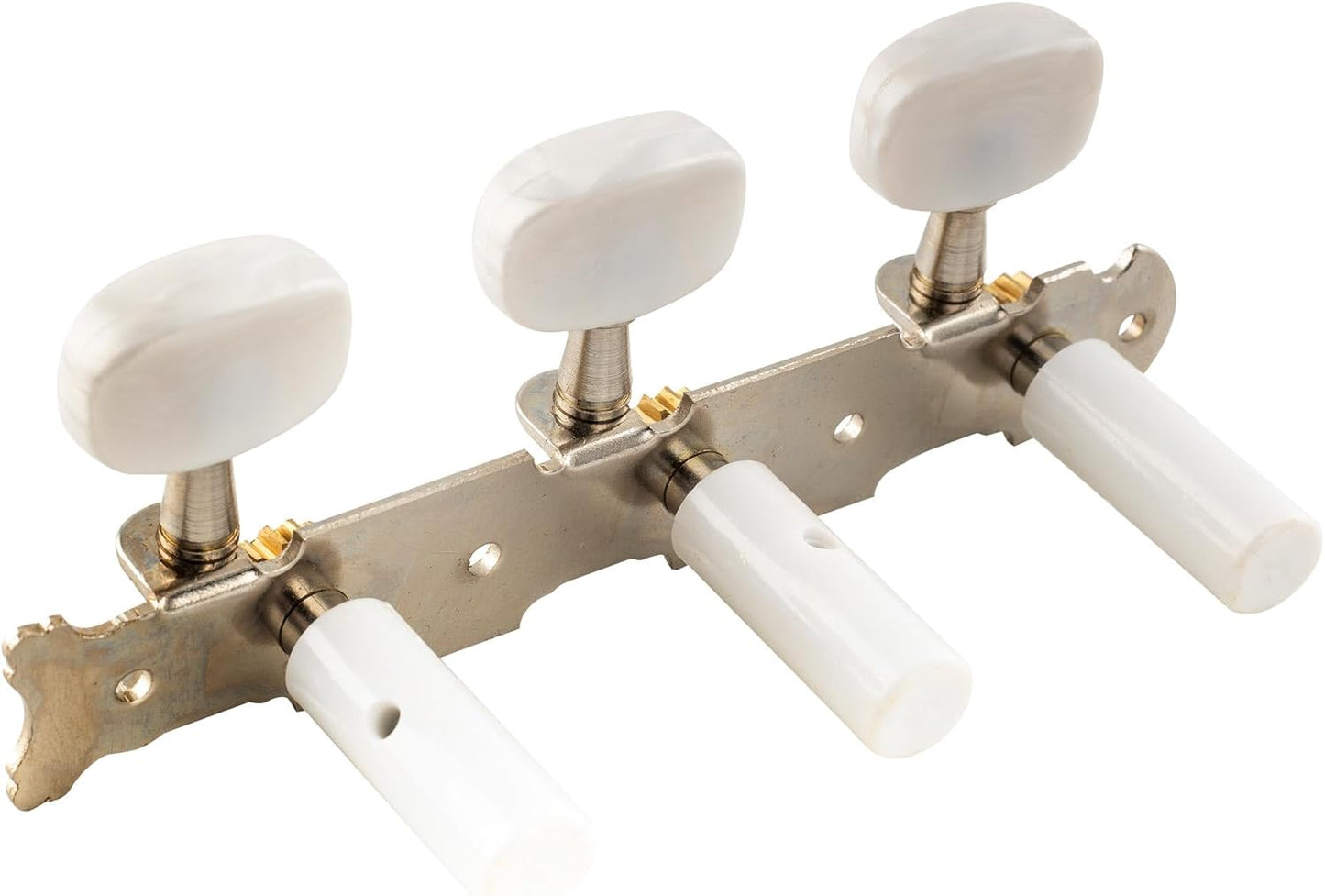 Mechaniken-Set für Konzertgitarre (vernickelt), Ovale Knöpfe, vernickelt