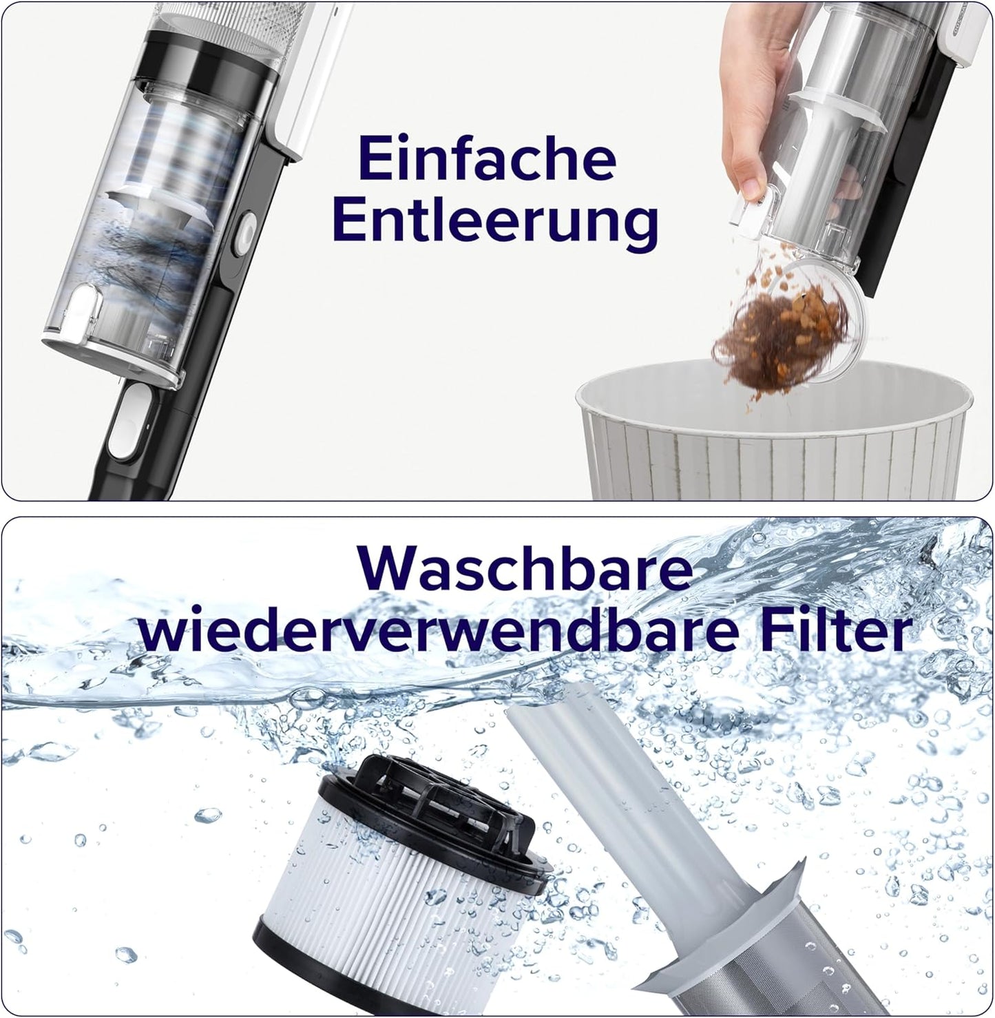 Akkustaubsauger mit Tierhaardüse (4-in-1), Für schnelle Reinigung LVAC 200 ; Schwarz