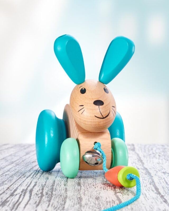 Nachzieh-Hase Henny Hoppel 13cm