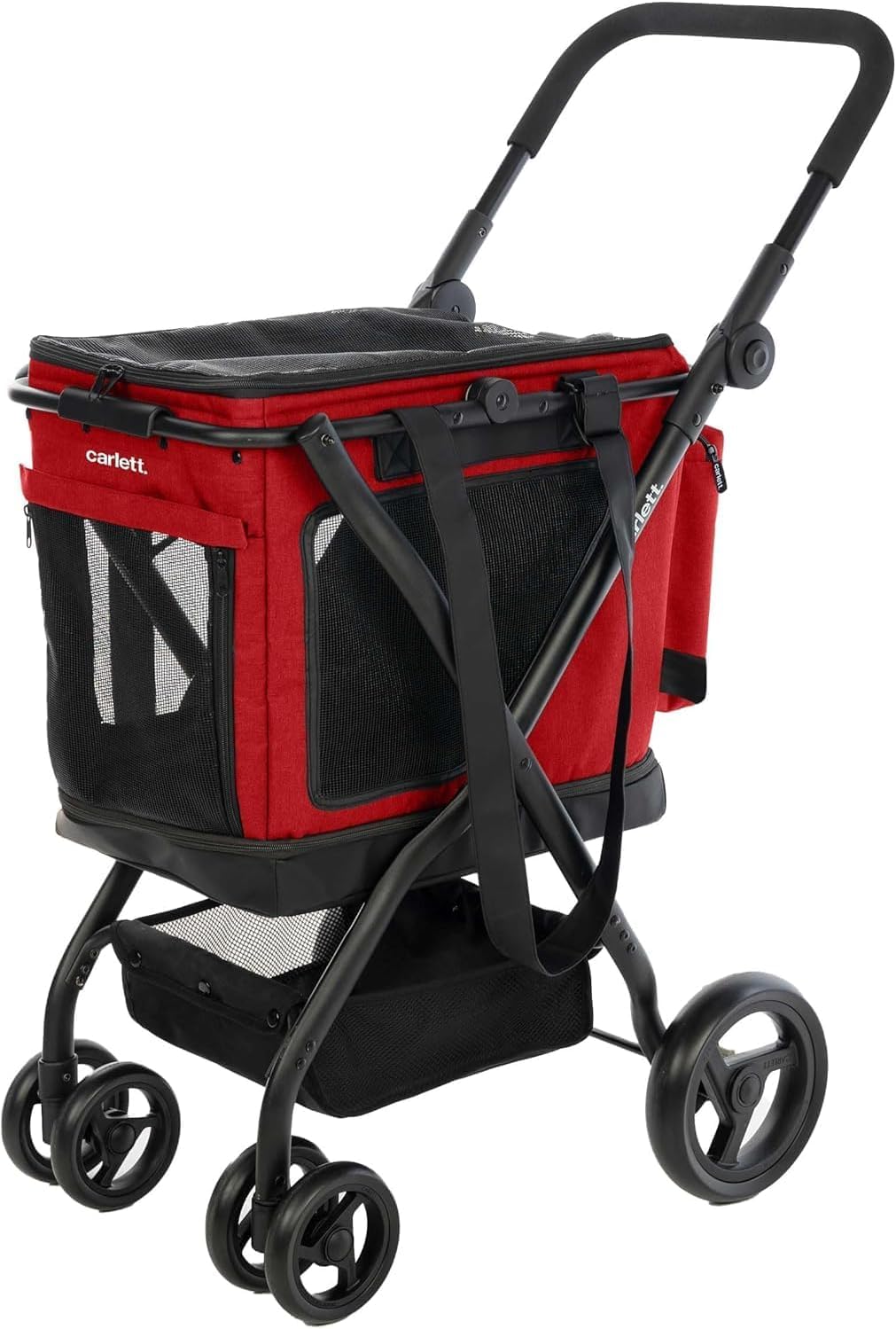 3‑in‑1 Haustier-Trolley Cube P mit Regenüberzug und Sicherheitsgurt