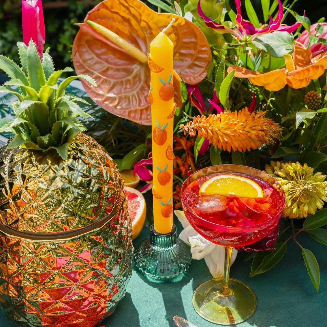 Goldener Ananas-Eiswürfelbehälter, Mehrfarbig