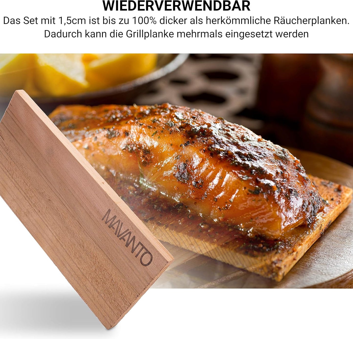 6-teiliges XXL Räucherbretter-Set aus Zedernholz, 6er Set