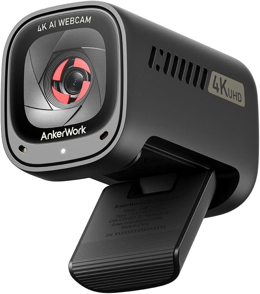 4K Webcam mit KI-Autofokus & Geräuschunterdrückung