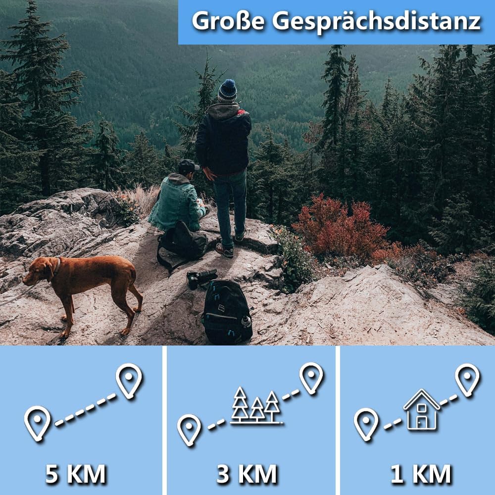 Walkie Talkies mit grosser Reichweite und VOX-Funktion, Blau