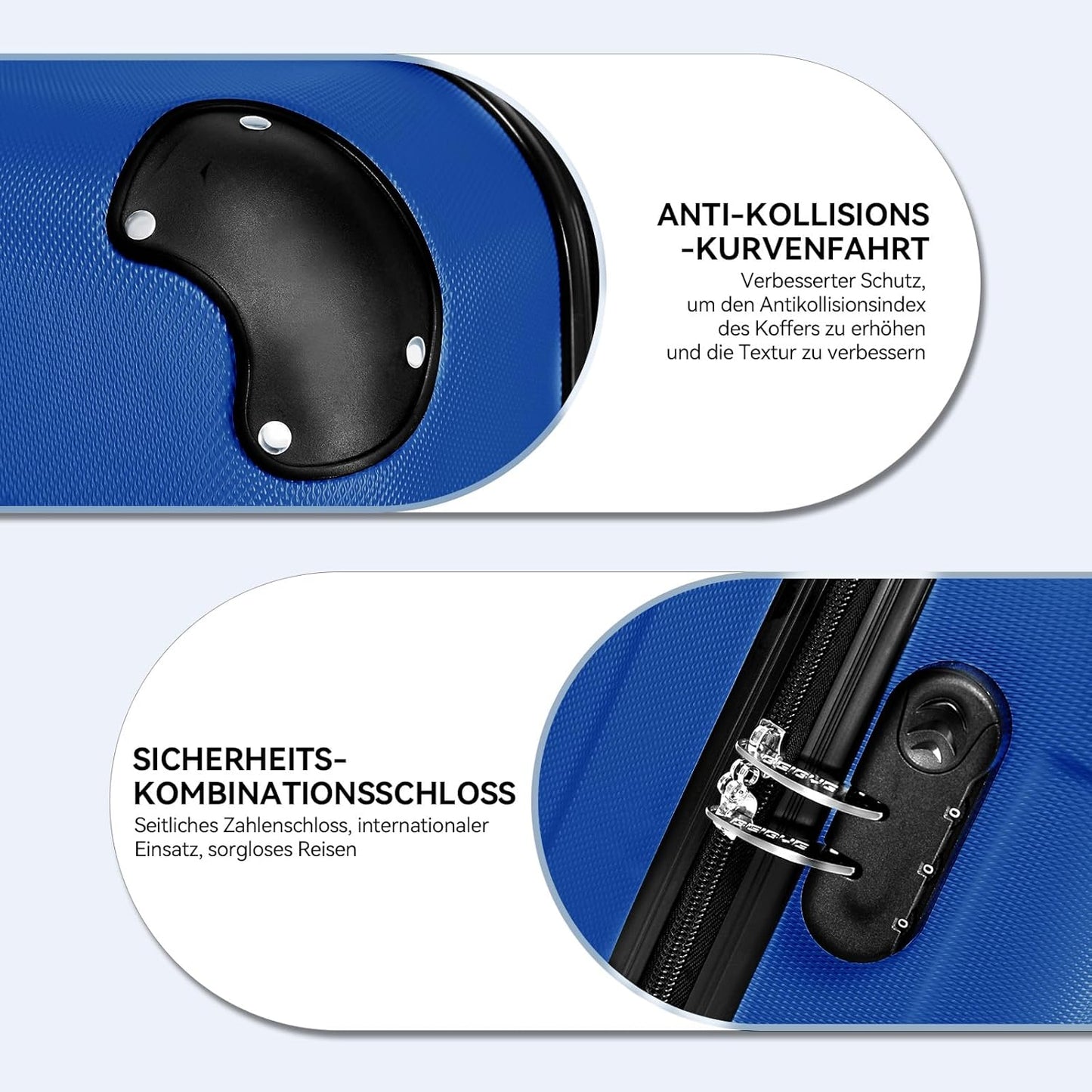 Hartschalenkoffer, Blau|M