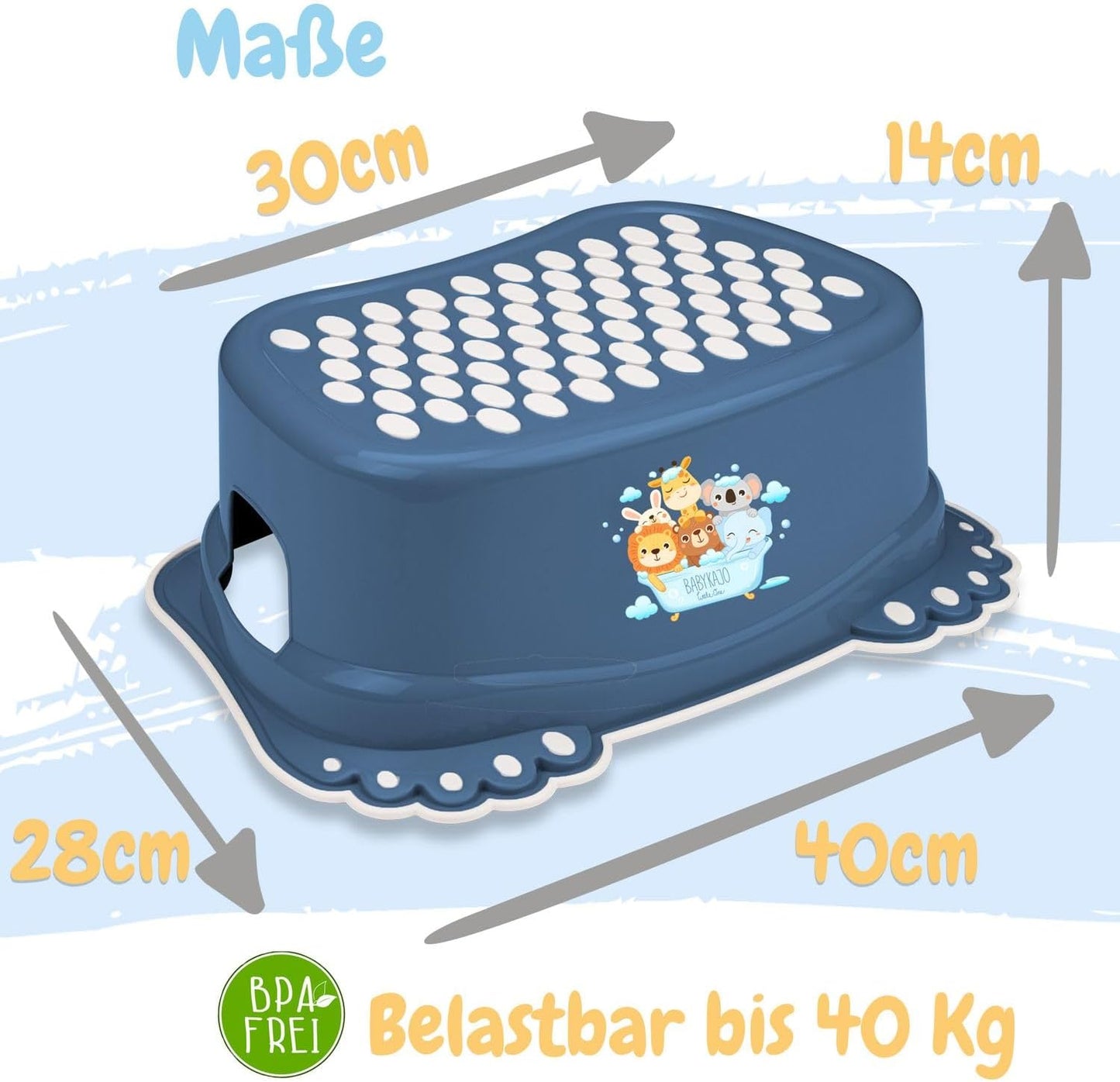 Toilettentrainer mit Tritthocker-Set ab 2 Jahren, Dunkelblau 2 - Set