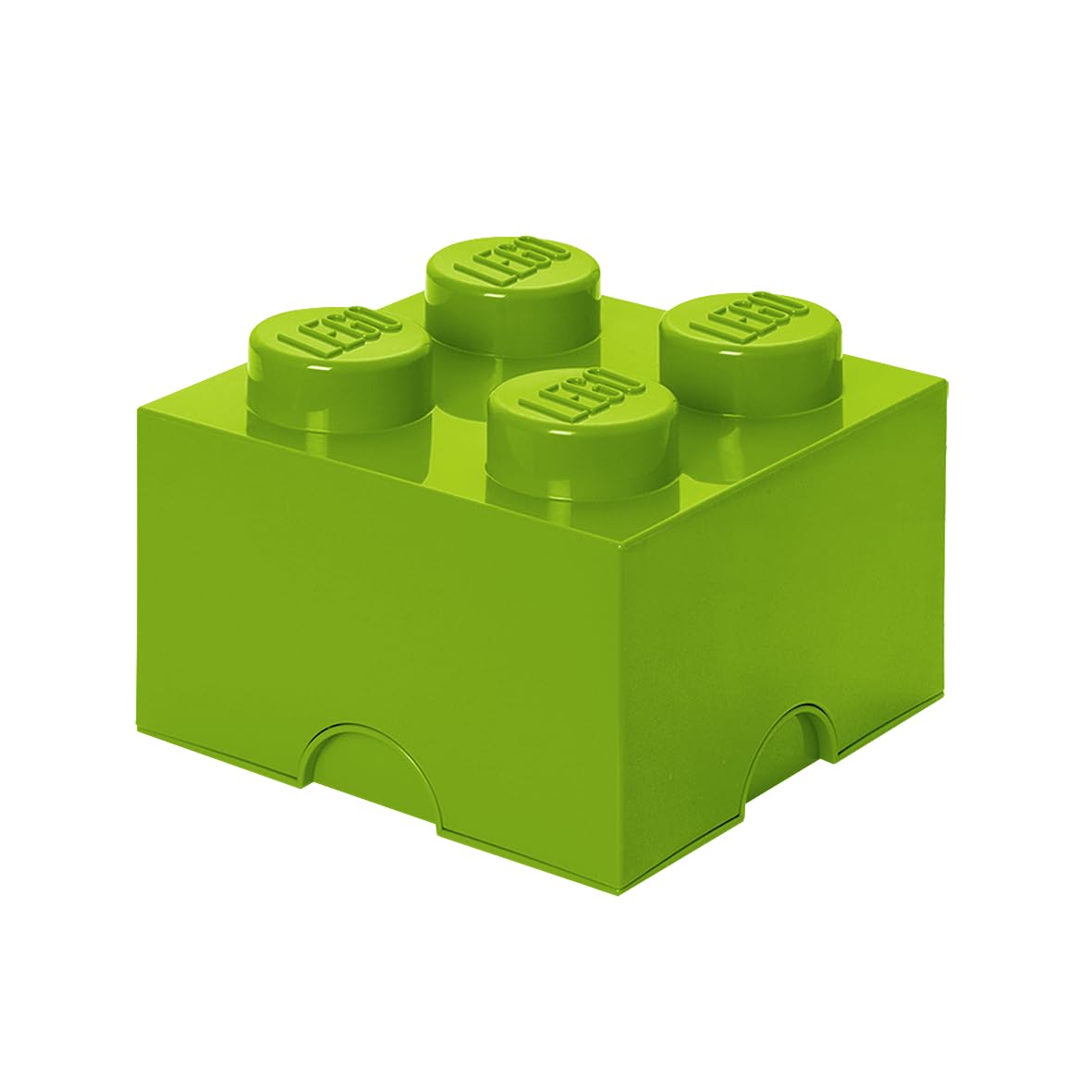 Stapelbare Aufbewahrungsbox mit 4 Noppen, Bright Yellowish Green (Lime)