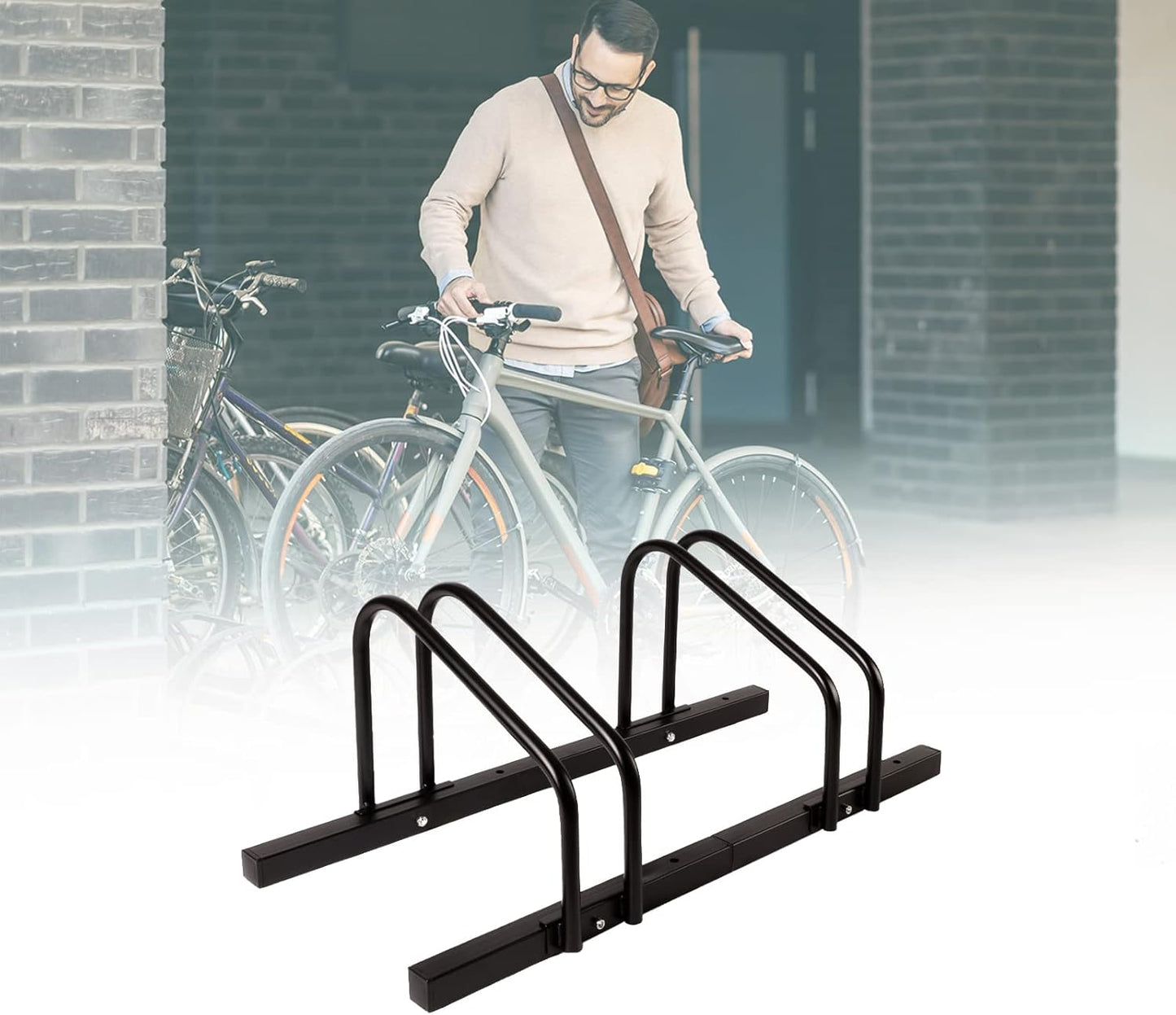 Veloständer, 2 Fahrräder Schwarz