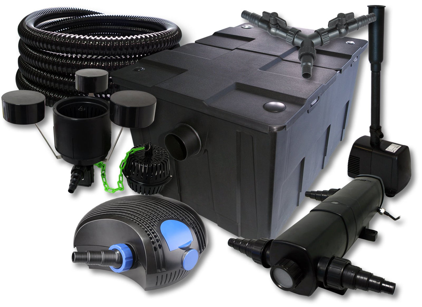 Teichfilter-Set mit Pumpe und Zubehör