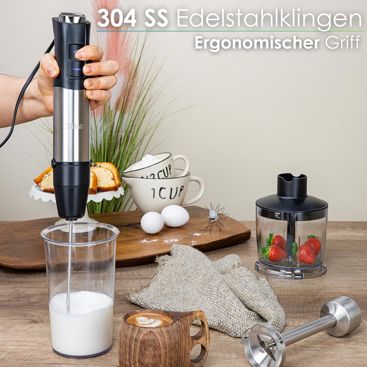 Stabmixer-Set mit Zubehör