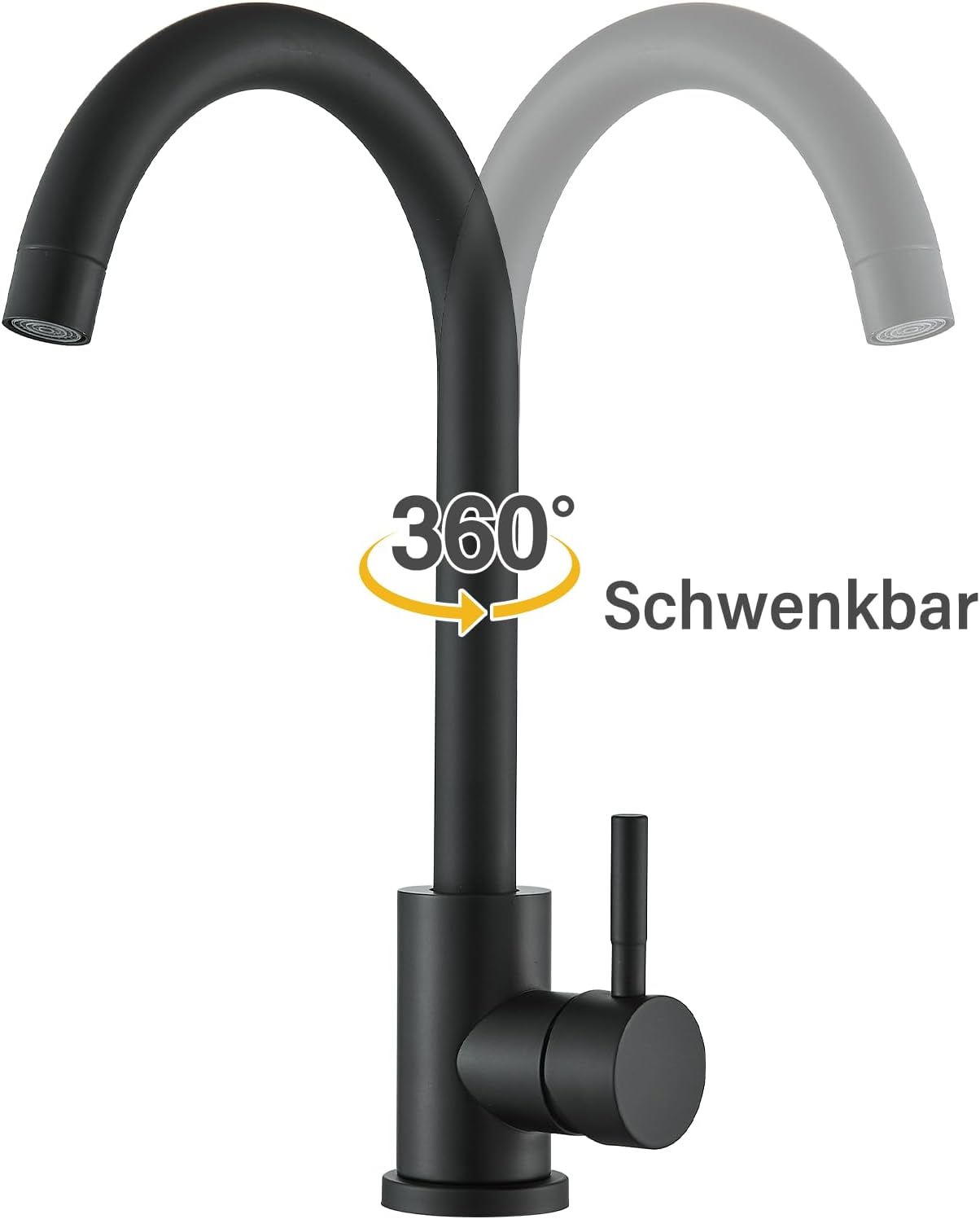 ‎8DY-PH2203DW Niederdruck Küchenarmatur, Schwarz
