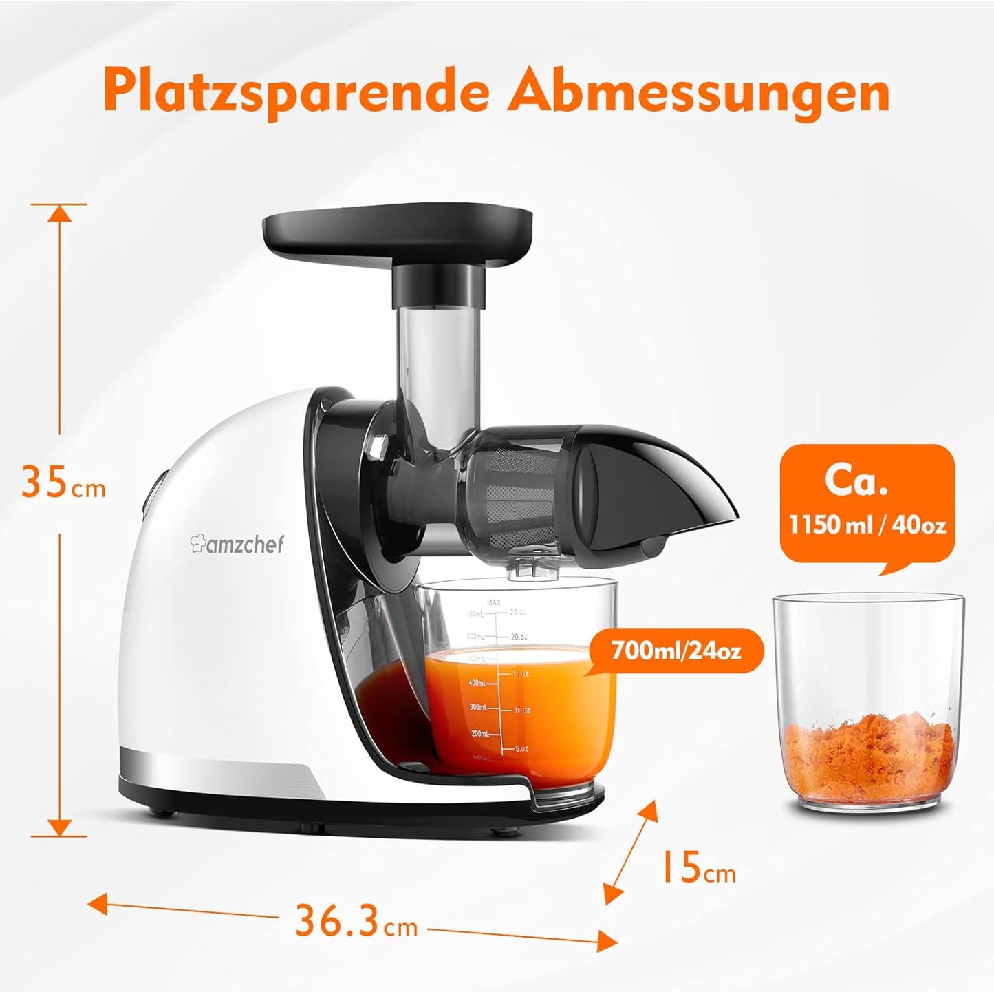 Slow Juicer, Rein-weiss