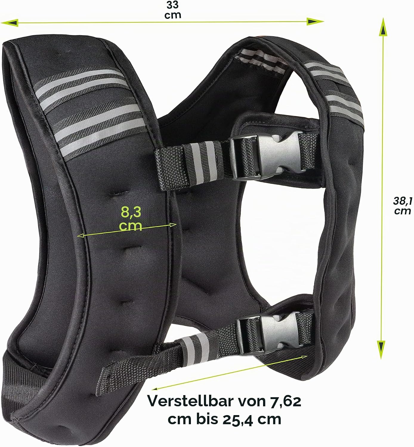 Verstellbare Trainingsweste, Verstellbar