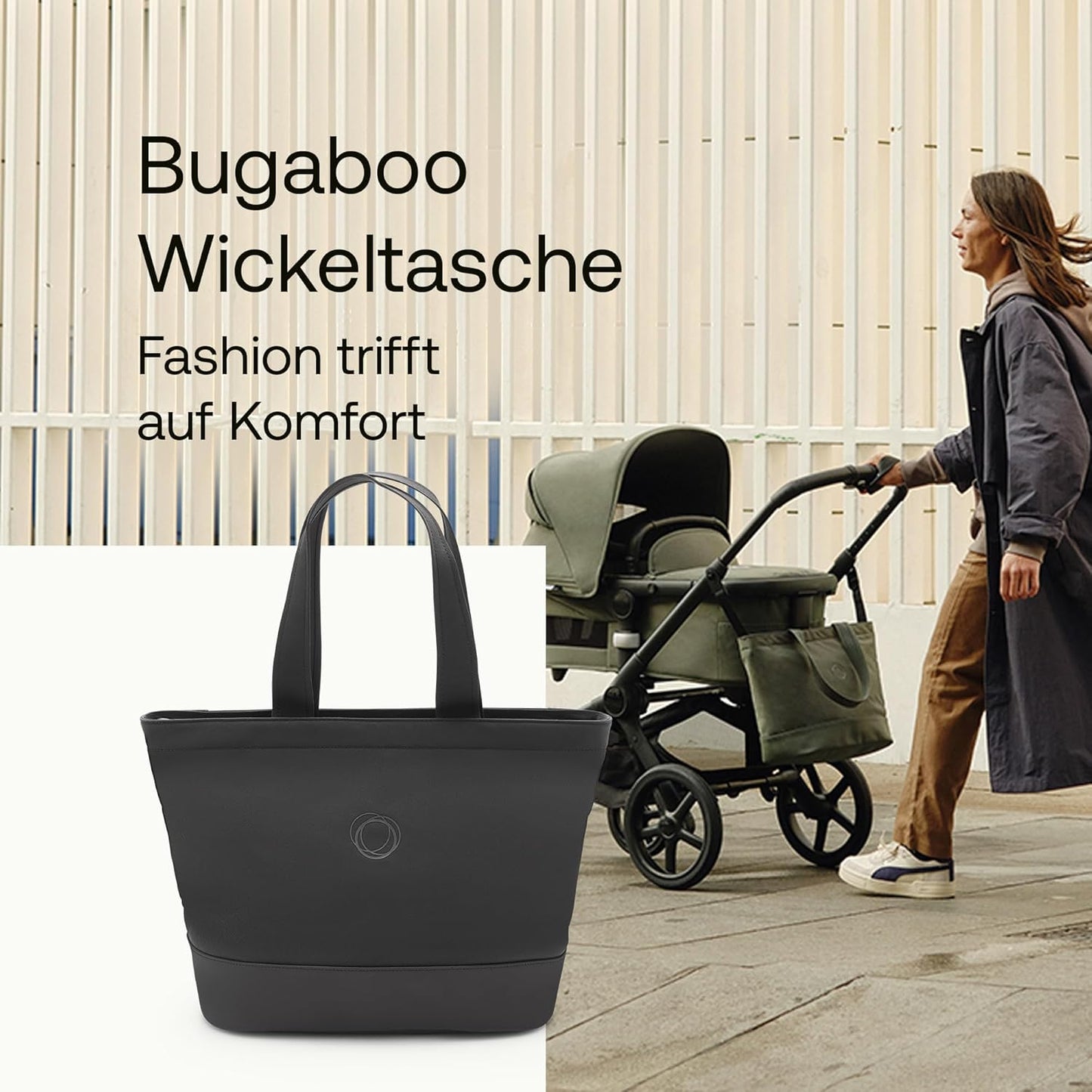 Wickeltasche, Schwarz