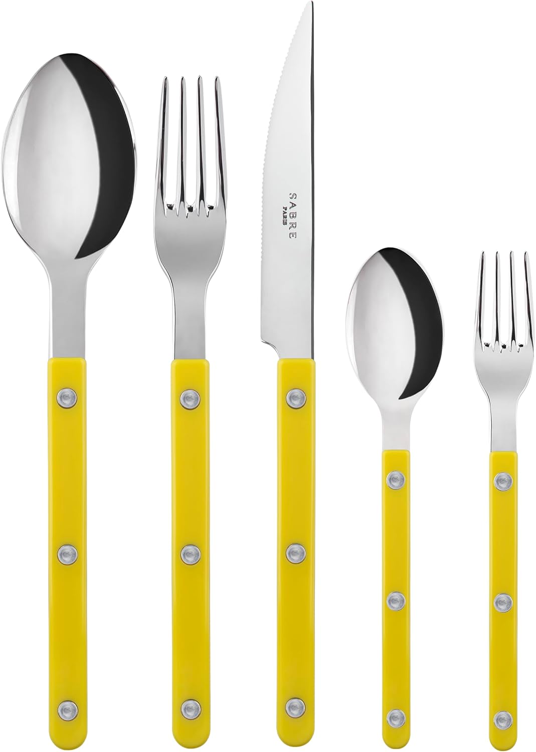 5-teiliges Tafelbesteck-Set Bistrot, Gelb