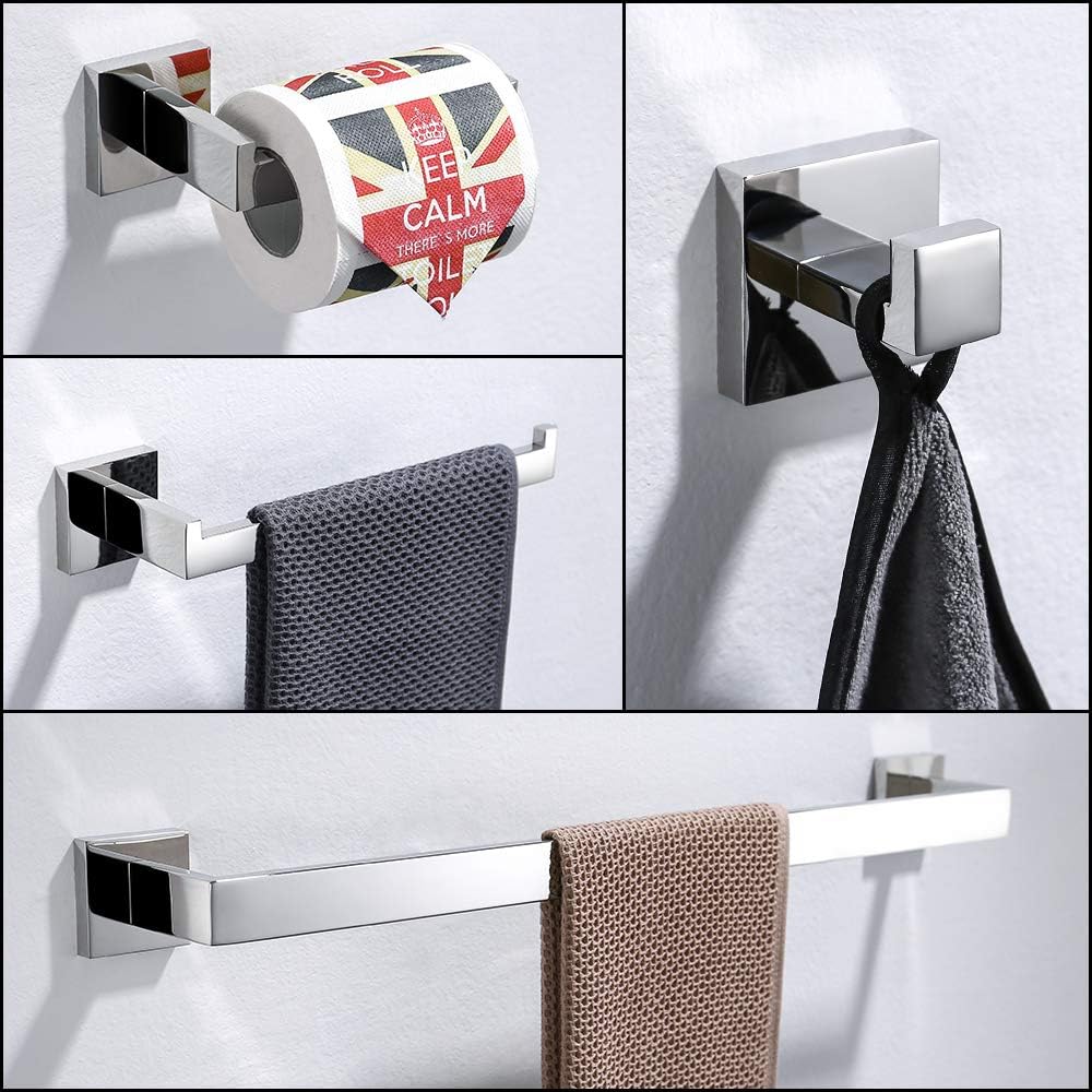 Bad-Hardware-Set (4-teilig, Edelstahl), 4-piece