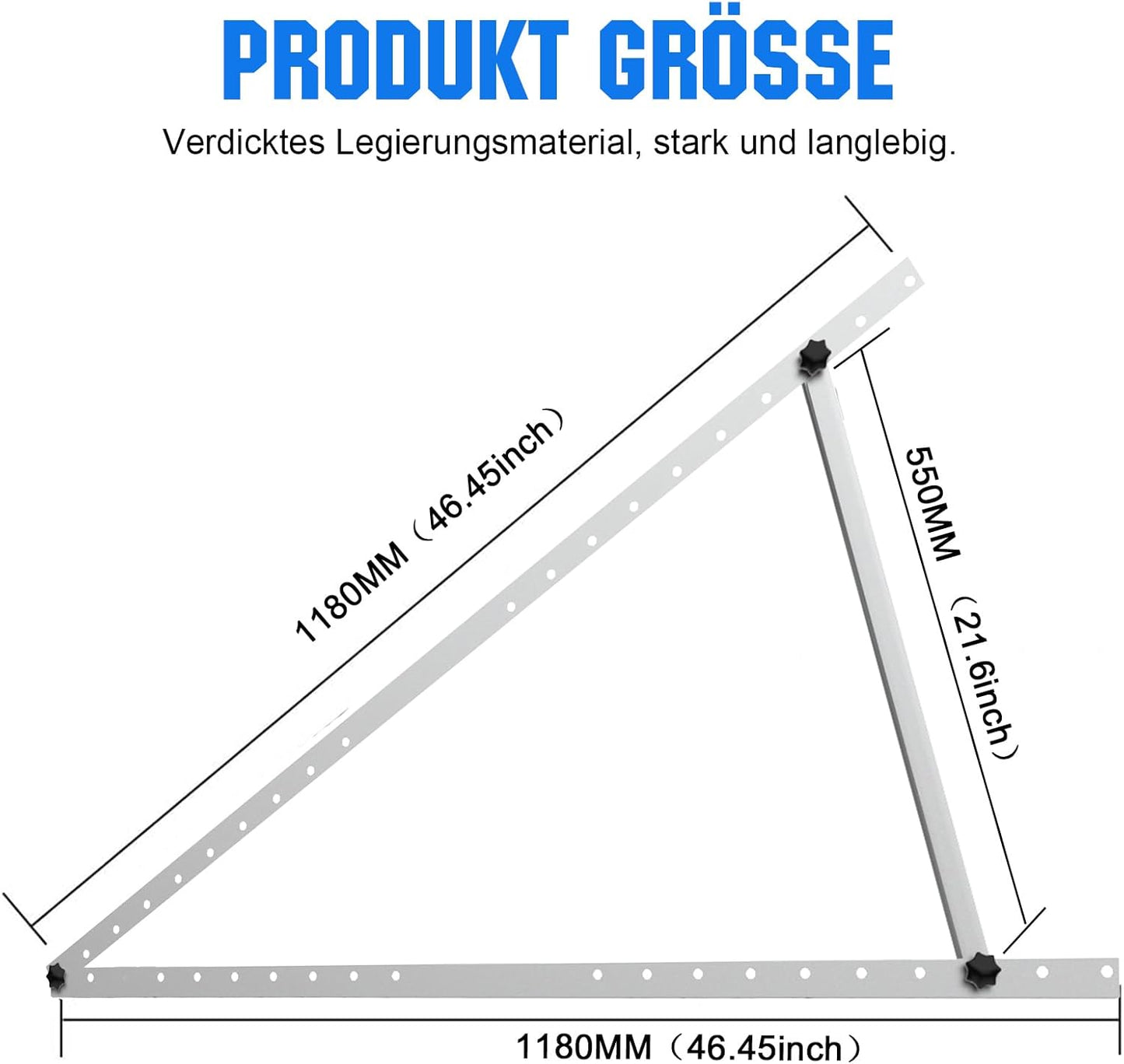 Balkonkraftwerk Solarmodul-Halterung (2 Paare) 118 cm, (2 Paare ) 118 cm Solarmodul Halterung