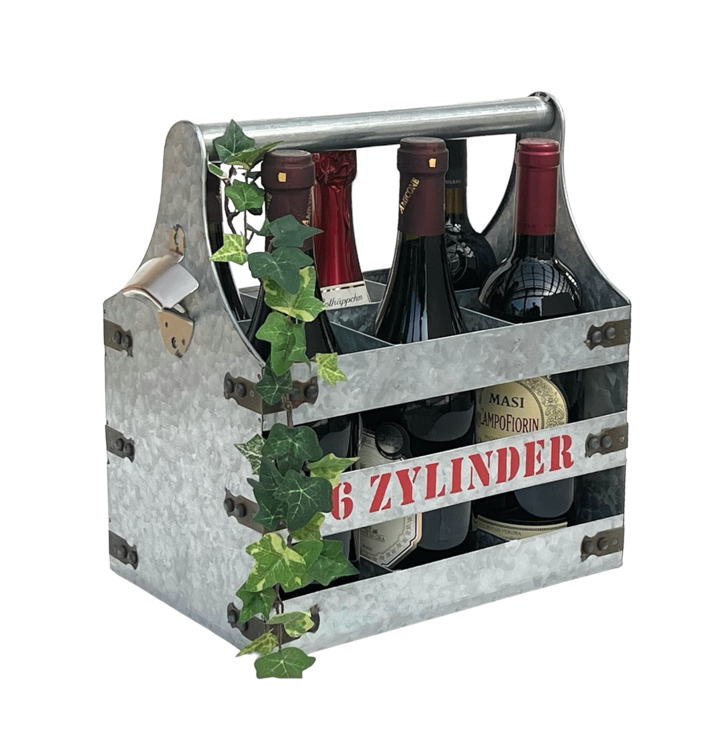 Weinflaschenhalter mit Öffner