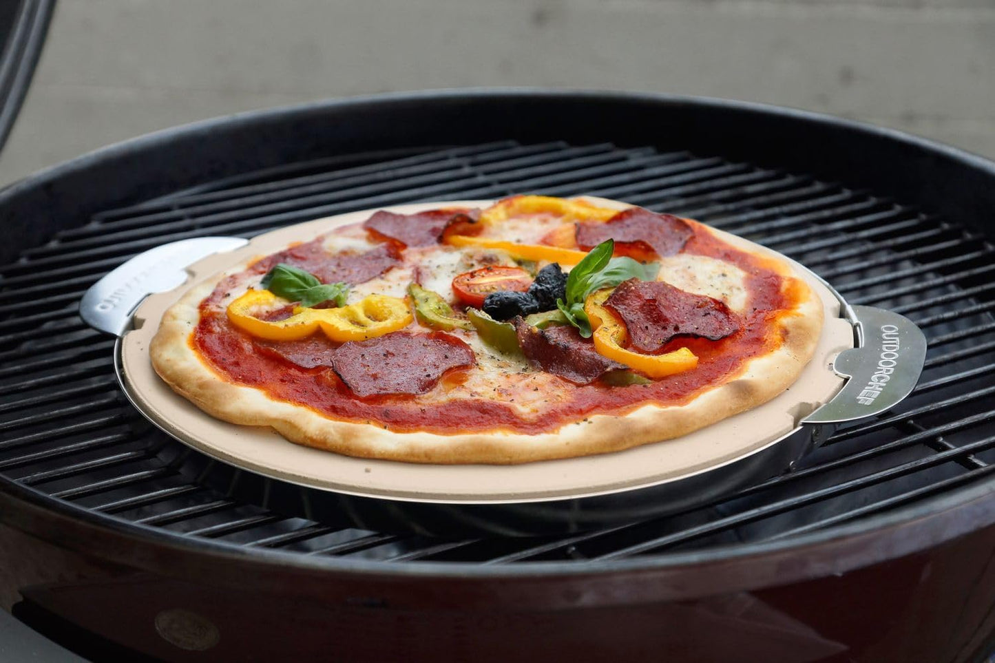 Pizzastein für Grill, 32,5 x 37,5 x 1,7 cm