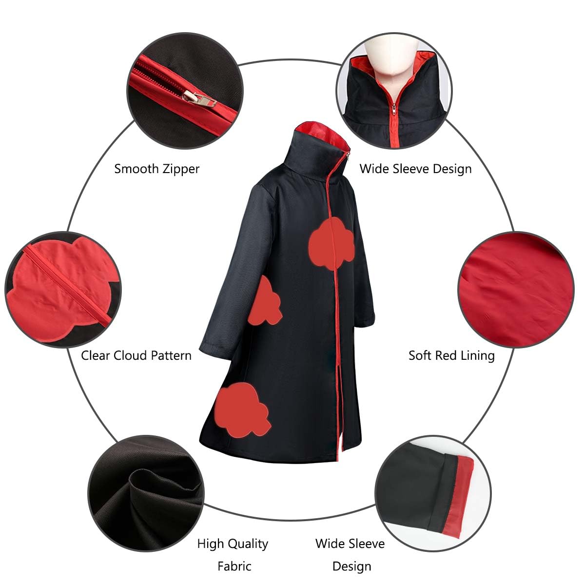 Akatsuki Cosplay Mantel, M