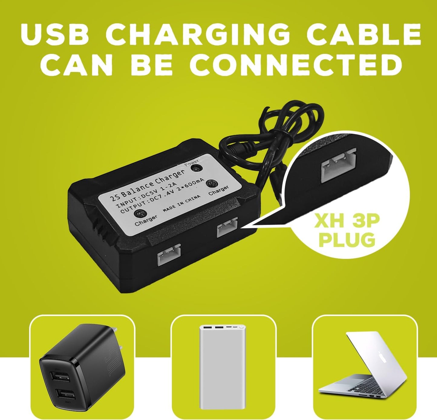 2-teiliges Lipoakku-Set 7.4V 1800mAh mit Ladegerät