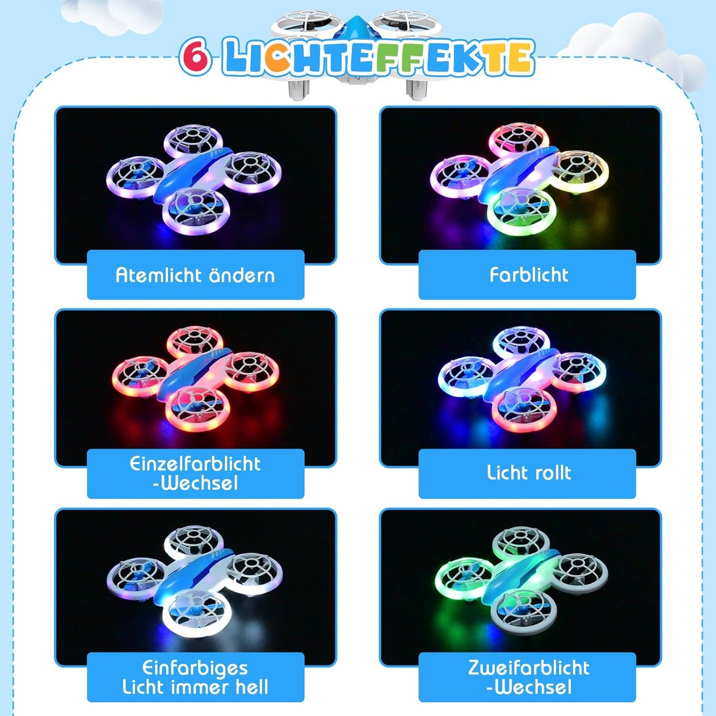 Kinder-Quadrocopter mit LED