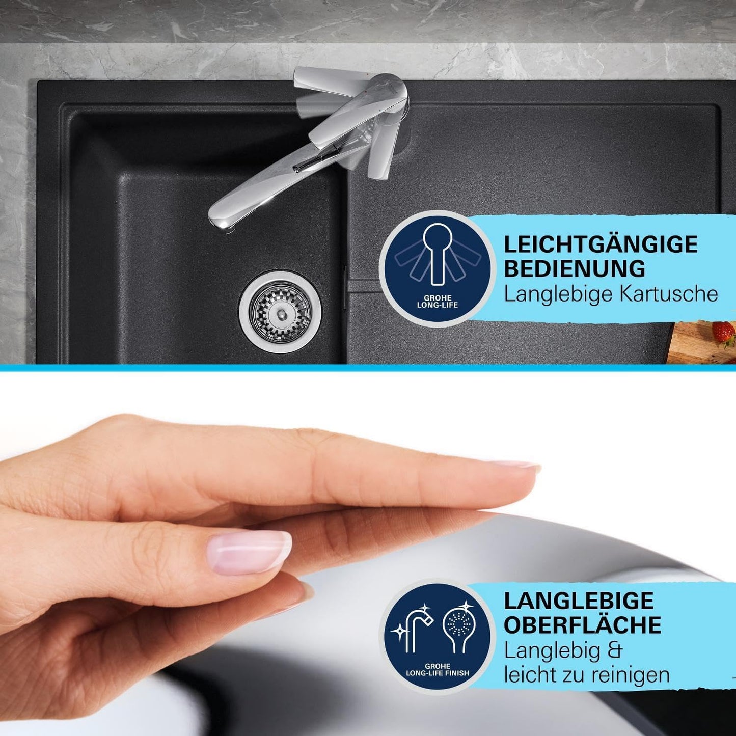 Start Eco, Küchenarmatur mit 140° Schwenkbereich, Single