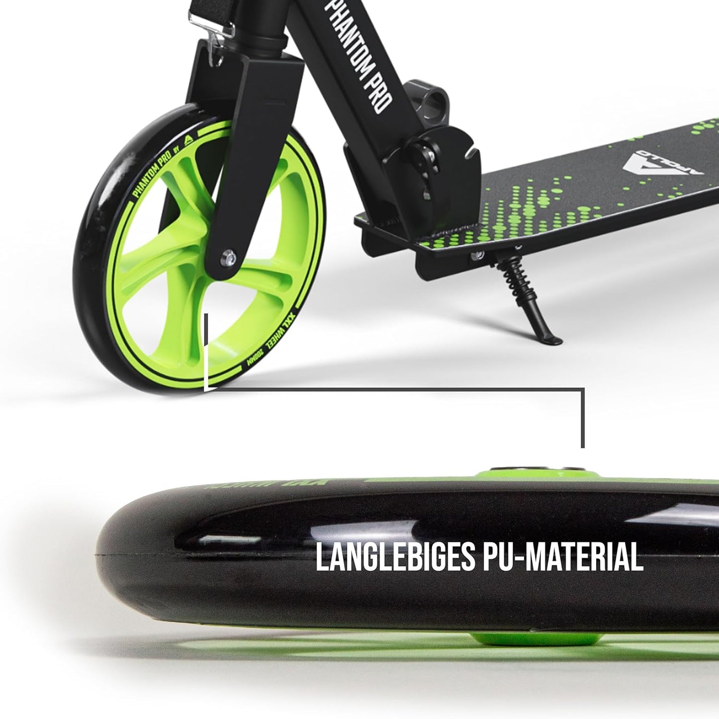 Scooter Ersatz-Räder Set mit ABEC 7 Kugellager, Ersatzräder 200mm - GRÜN