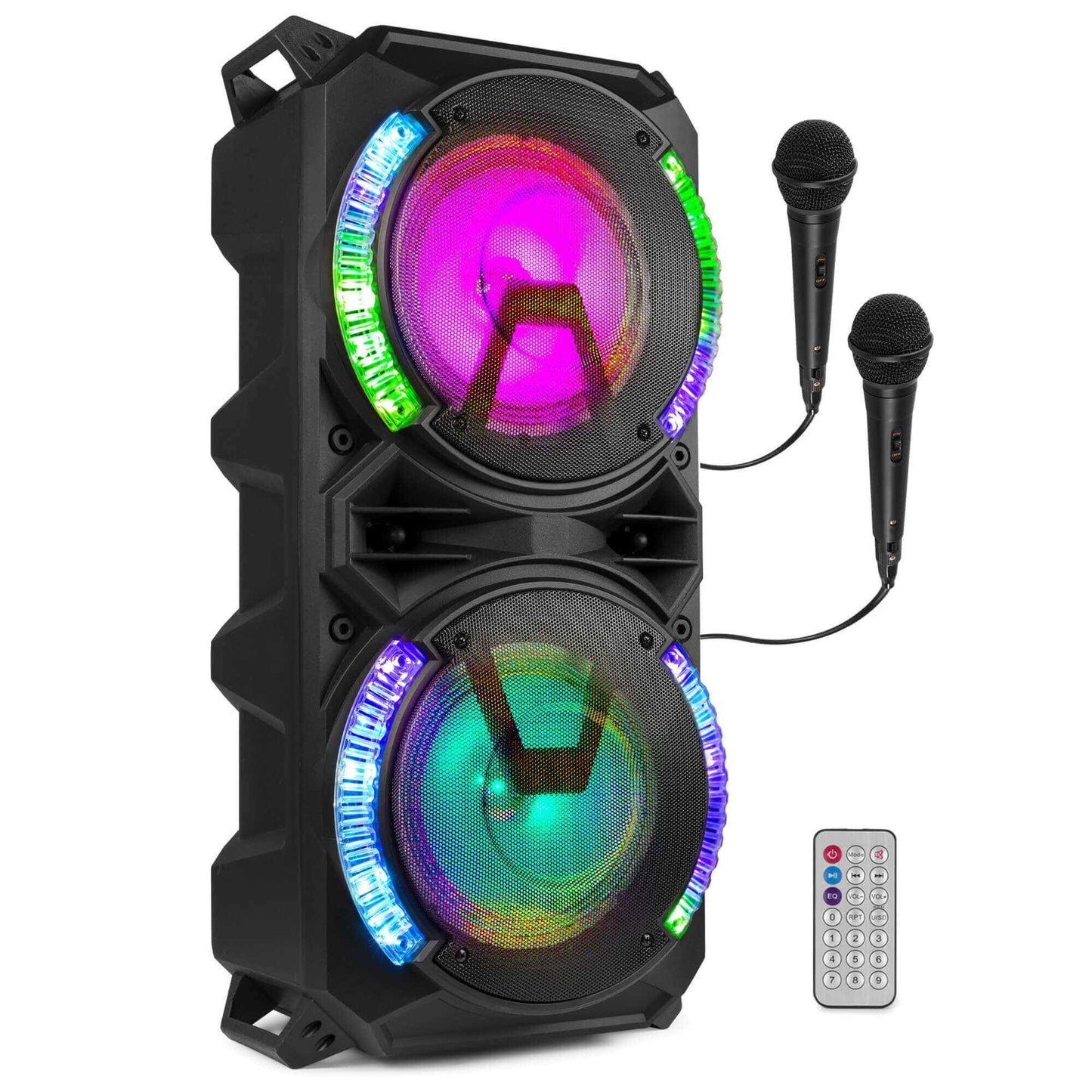 LIVE280 Karaoke-Anlage mit Mikrofonen und LED-Lautsprecher
