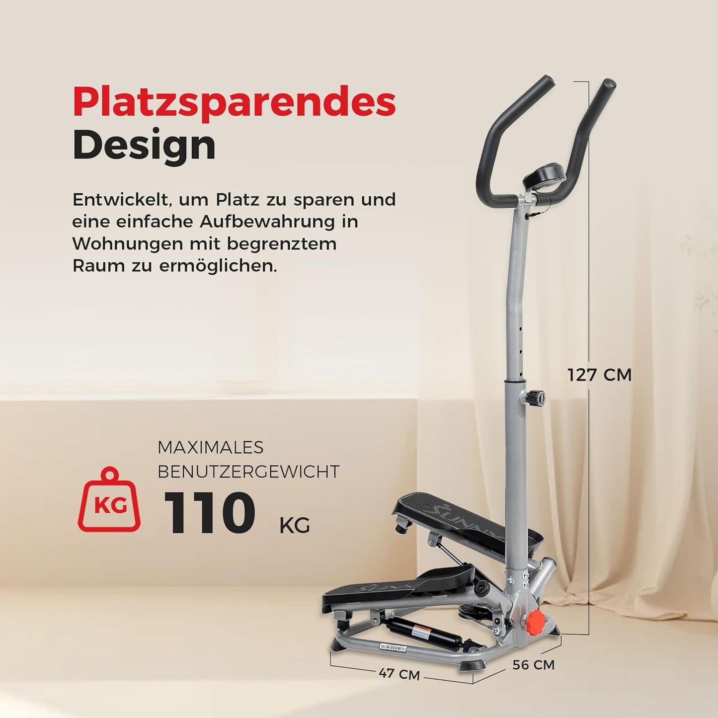 Stair Stepper mit Lenker und LCD-Monitor, Classic Twist with HandleBar