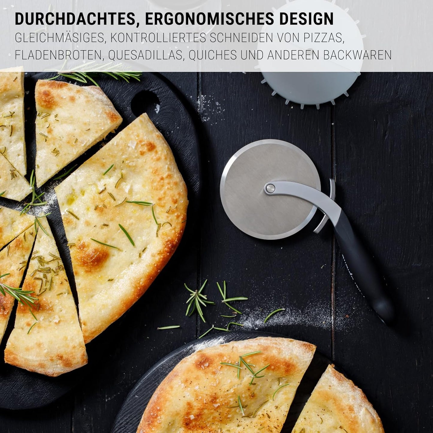 Pizza Wheel, Schwarz (Xl-pizzarad)