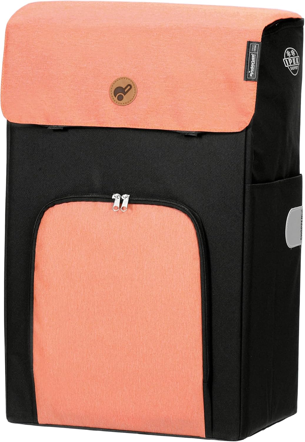 Höhenverstellbarer Einkaufstrolley Quattro Shopper Ipek mit abnehmbarer 49 L Einkauftasche, Apricot