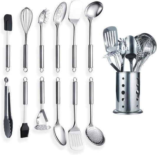 13-teiliges Küchenutensilien-Set mit Ständer, Kt19a-13
