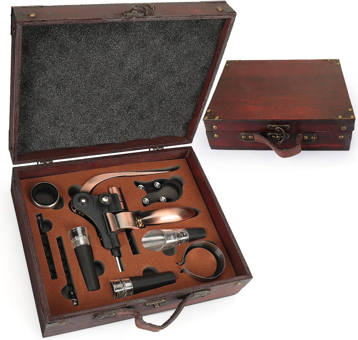 Korkenzieher Set in Holzkiste, Style 03