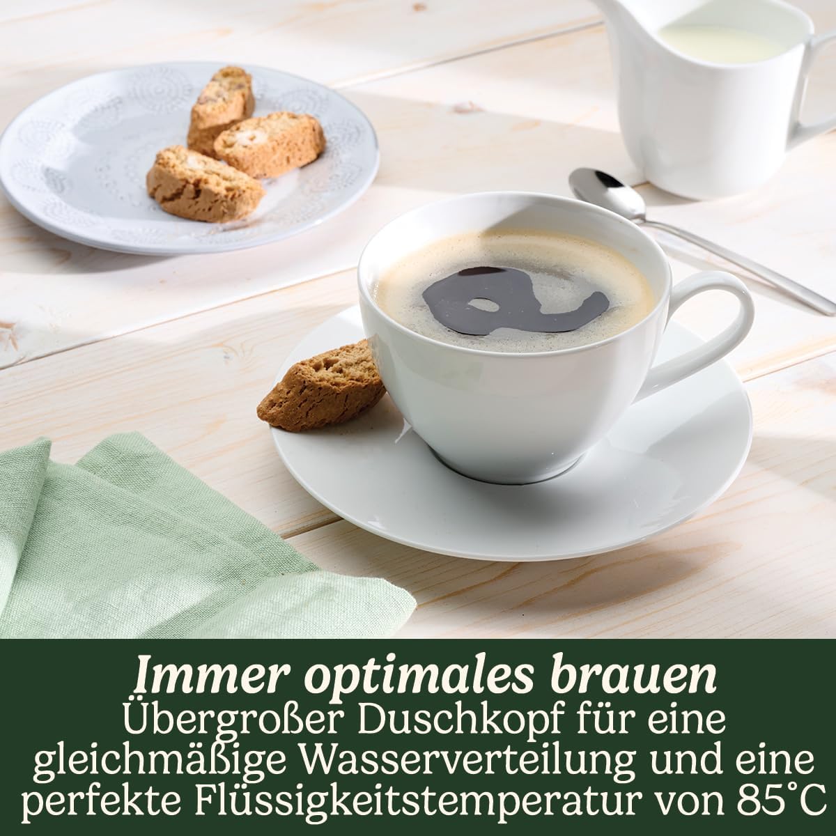 Filterkaffeemaschine mit Karaffe, 12 Tassen Schwarz