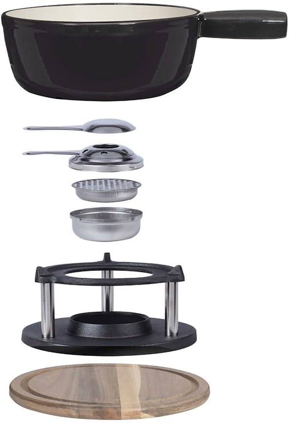 Käsefondue-Set MEN426N, Schwarz