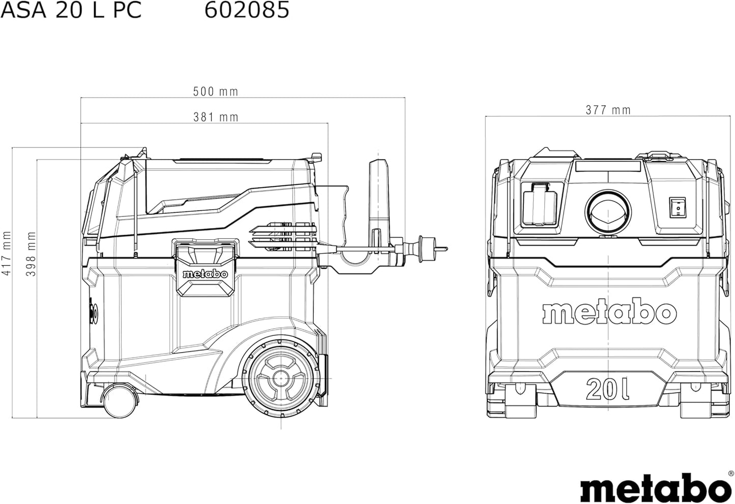 Nass-/Trockensauger ASA 20 L PC