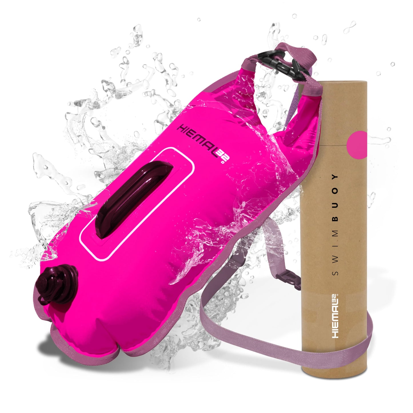Offenwasser-Schwimmboje mit Trockensack 15 l, Pink