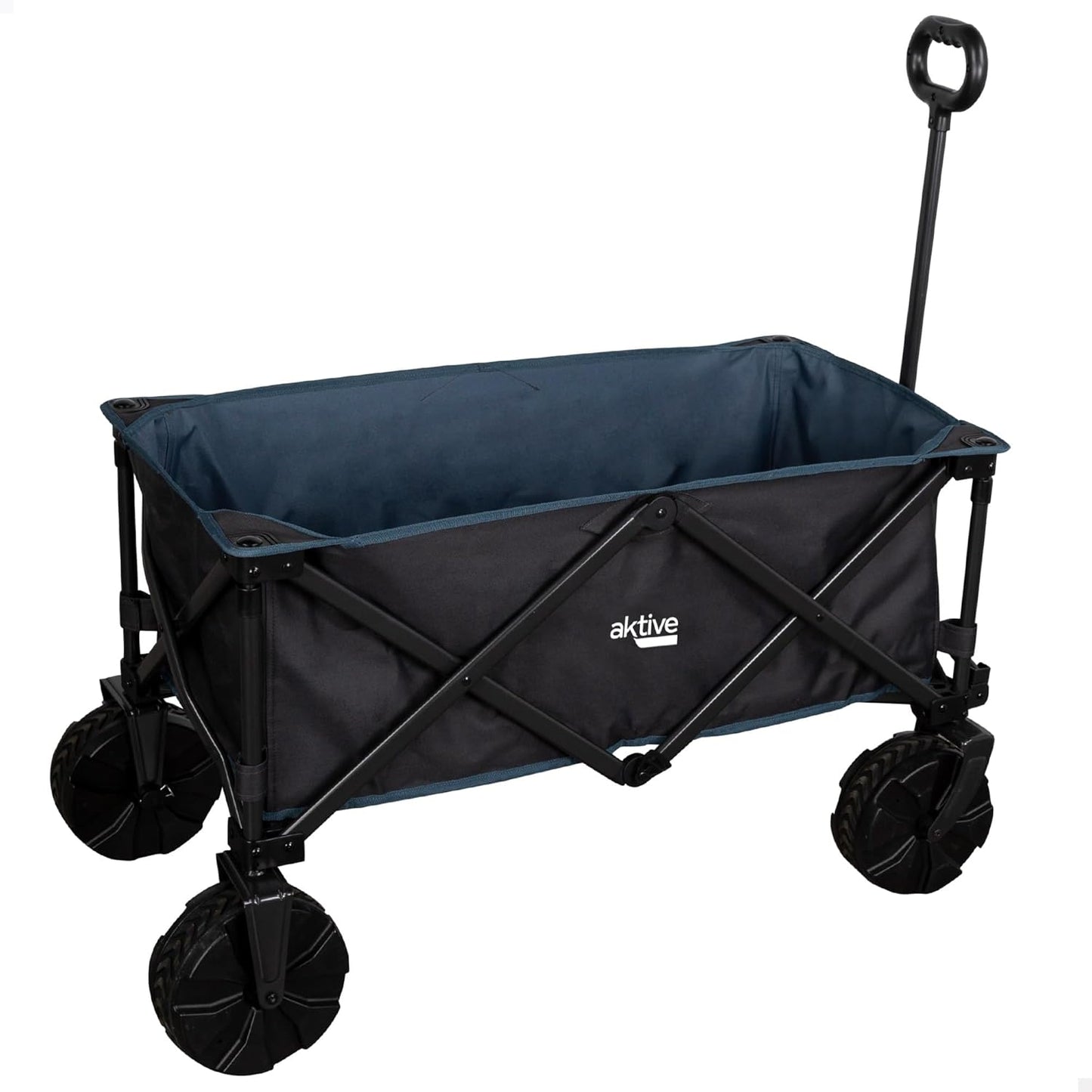 Faltbarer Transportwagen mit grossen Rädern, Blau