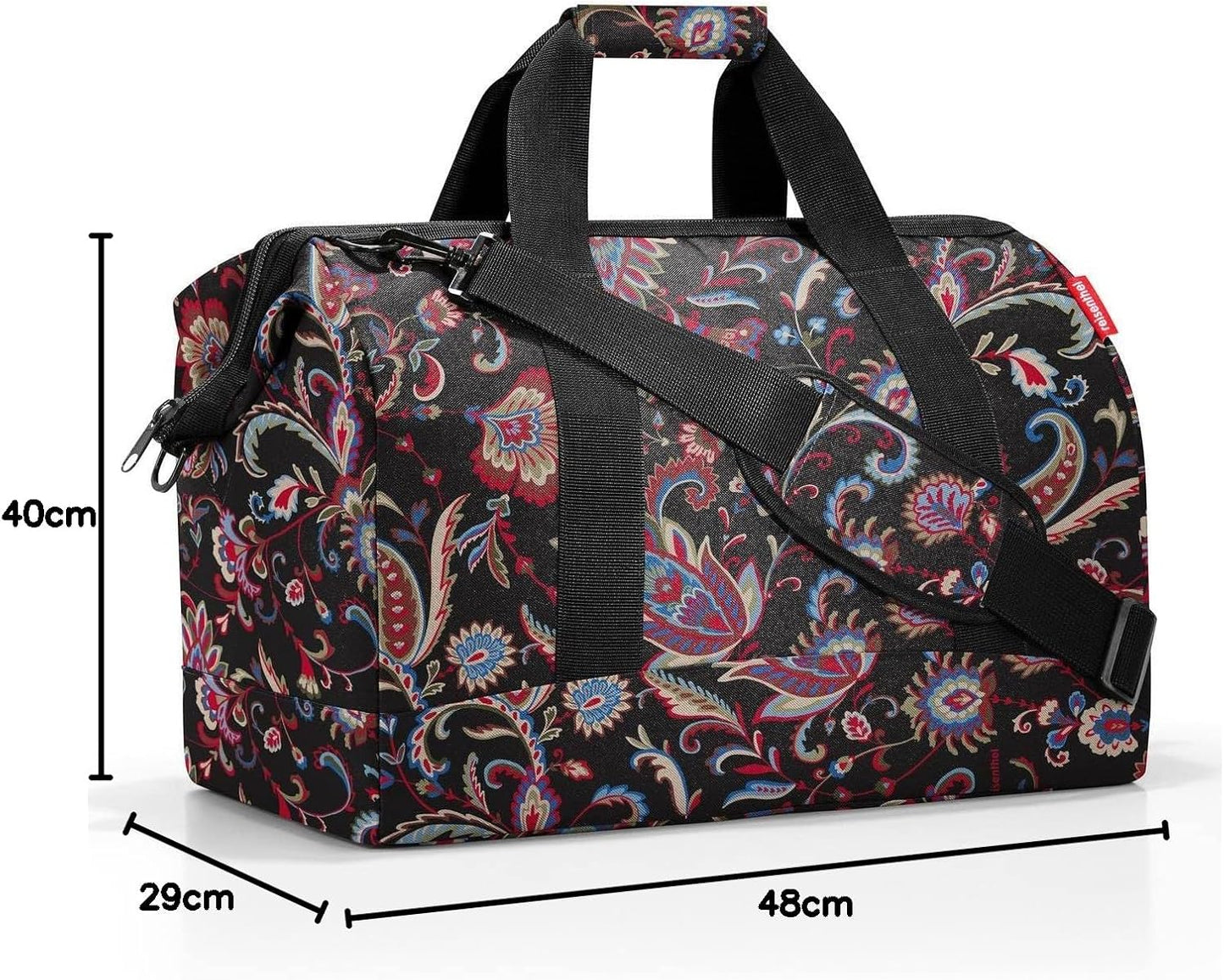 Allroundertasche für Reisen & Freizeit, Paisley Black