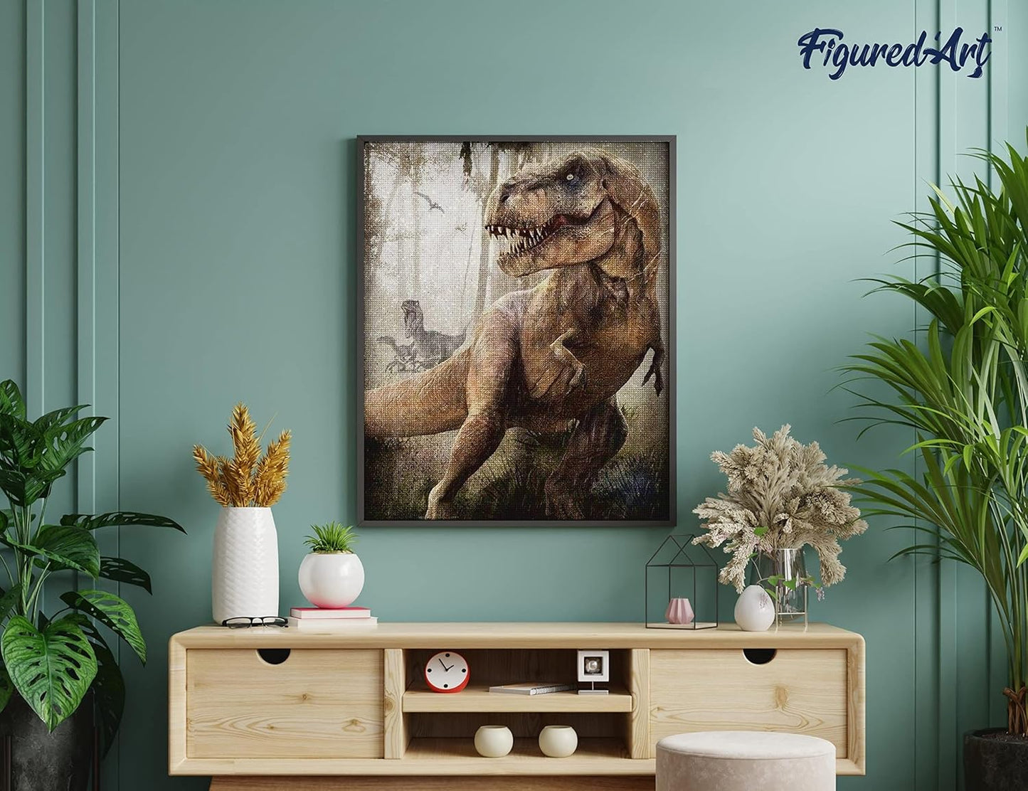 Diamond Painting, 40 x 50 cm, Dinosaurier Jurassic Park 40x50cm (Ohne Rahmen)
