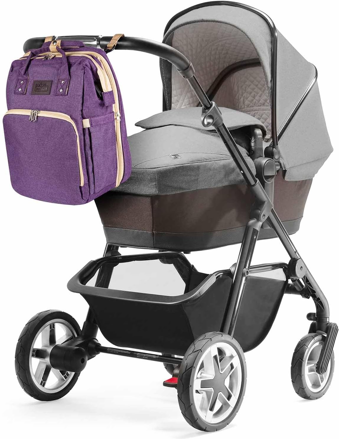 Baby Wickelrucksack mit integriertem Kinderbett, Violett