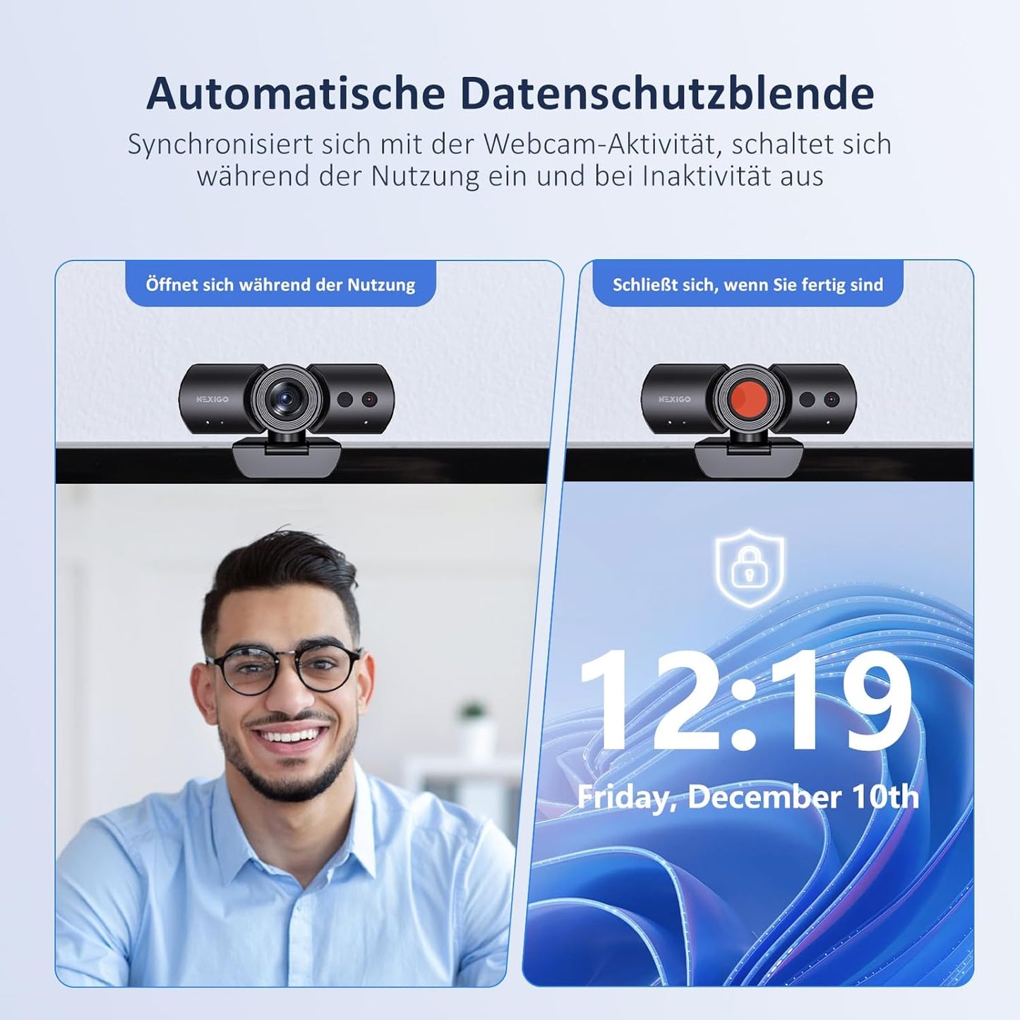 HelloCam Pro mit Windows Hello und Datenschutz, Webcam with Windows Hello