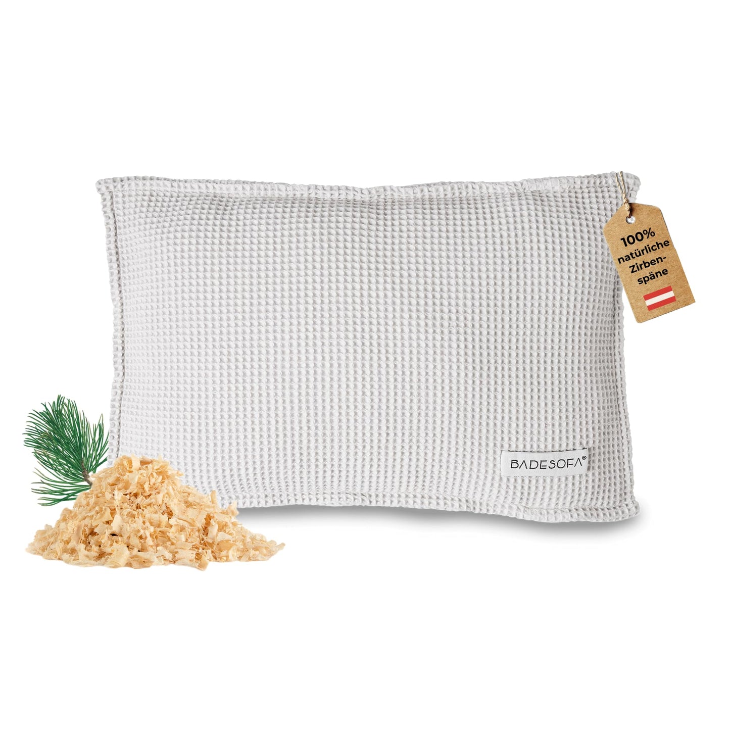 Zirbenkissen für Sauna, Grau