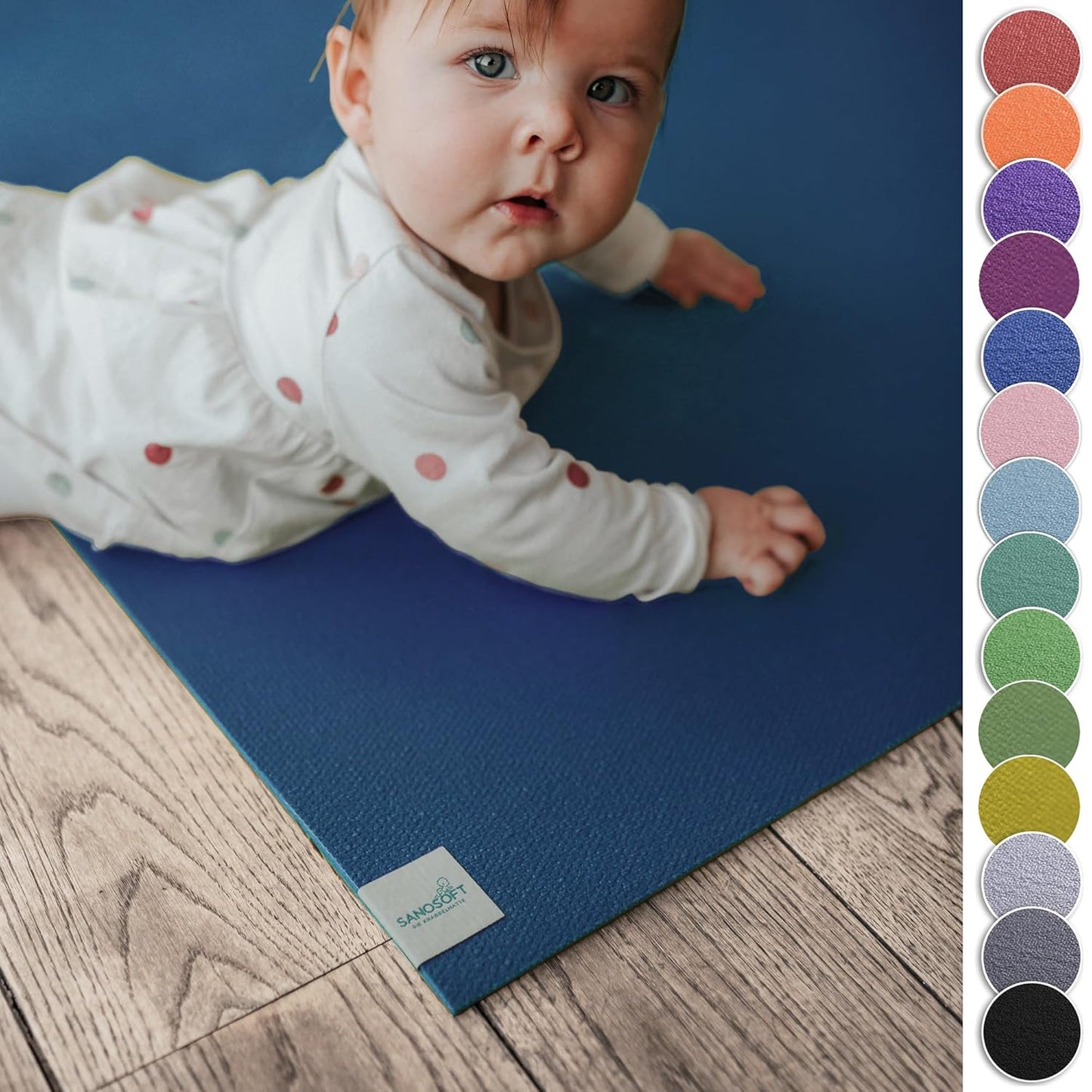 Anti-Rutsch-Krabbelmatte (160 x 240 cm), 160x240 cm (1er Pack) Blau