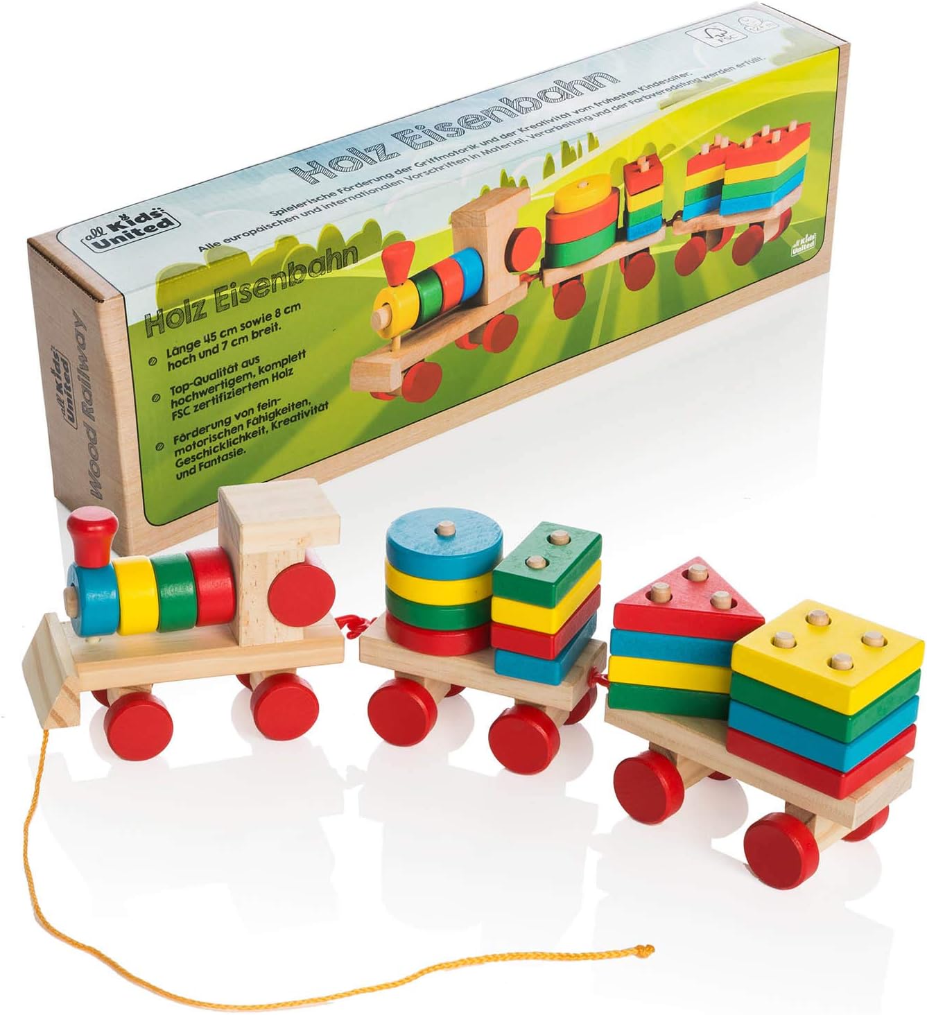 Holz-Eisenbahn Spielzeug-Set, Holzzug
