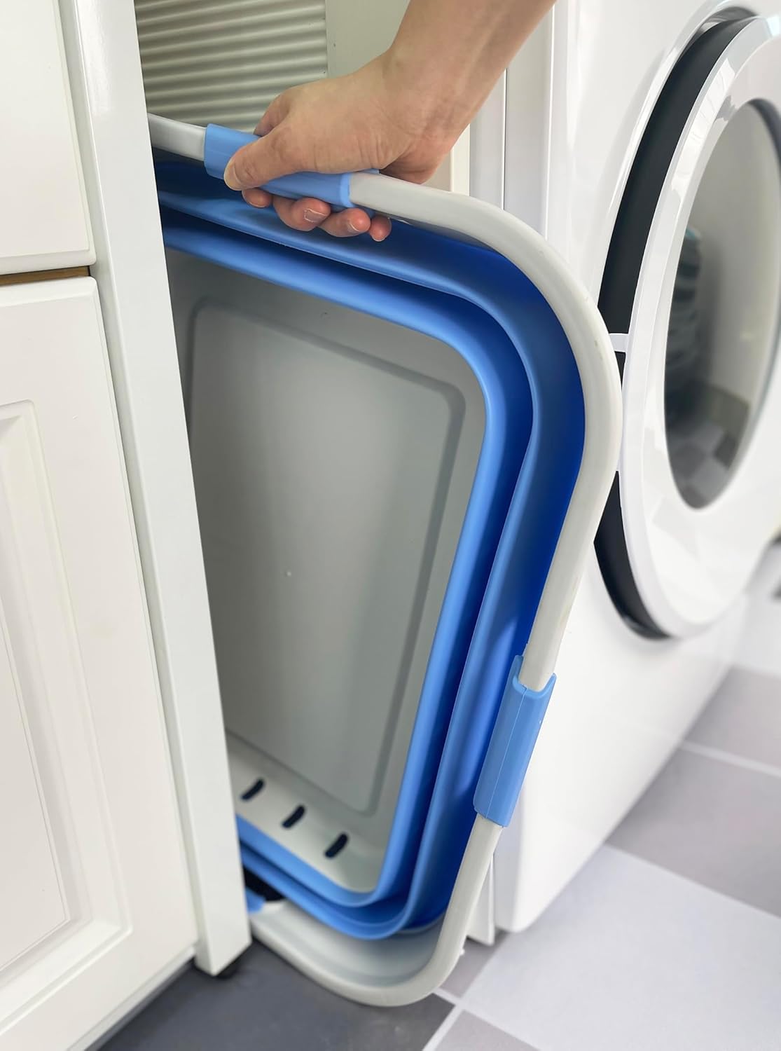 Faltbarer Wäschekorb, Grau/Little Boy Blue 1