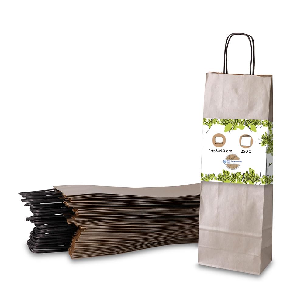 Geschenktüten-Set für Flaschen, 250 Stück, 1 stück (250er Pack) Silber