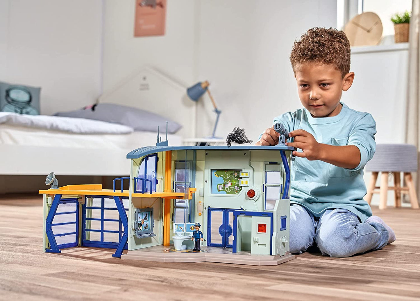 Feuerwehrmann Sam Polizeistation mit Figur, Spielgebäude, Single